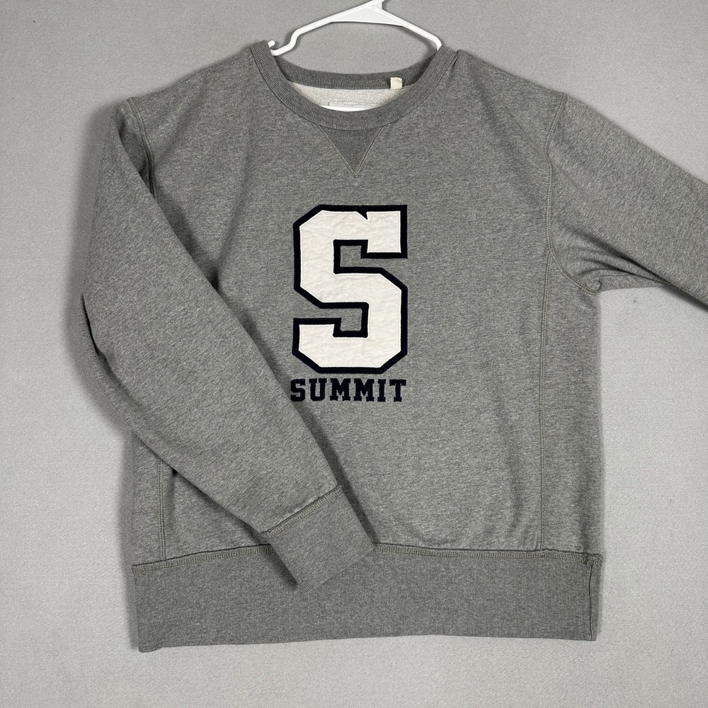 League Collegiate Outfitters Sweatshirt Mens Medium Gray Summit Crewneck EUC